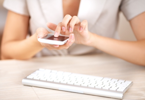 young woman using smart phone